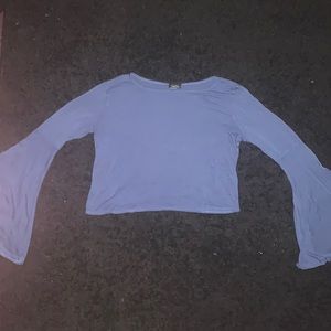 Flare long sleeve crop top. Size L.